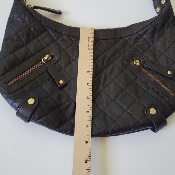 Tanner Vintage Quilted Italian Leather Hobo Bag Boho Hippie Western 80s 90s - Picture 8 of 16